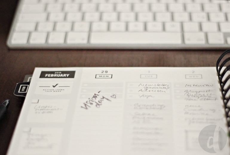 Zeit für die Unternehmensvision im Kalender eintragen - Delicious Design