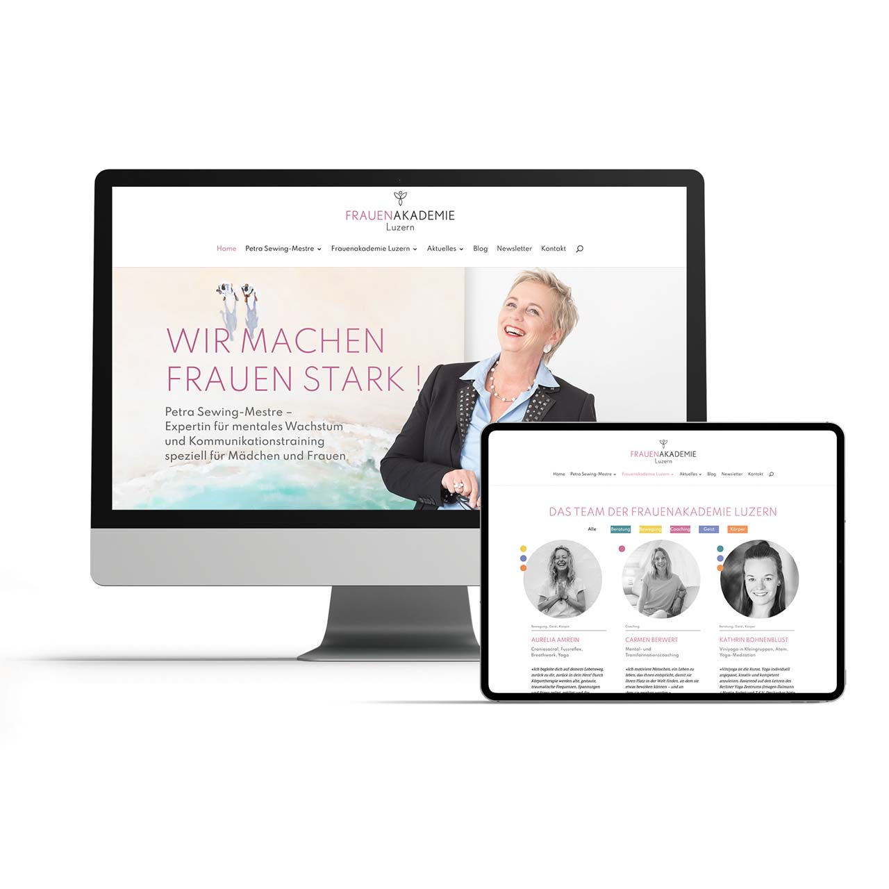 Delicious Design Frauenakademie Luzern Website